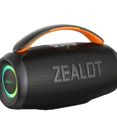 Wireless portable speaker with dual woofers