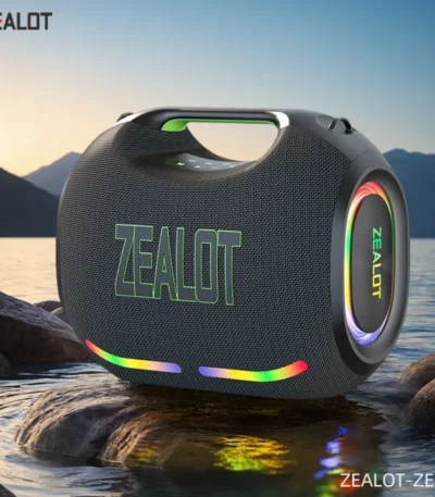 The ZEALOT ZE21 portable Bluetooth speaker supports TWS true wireless stereo and a subwoofer.